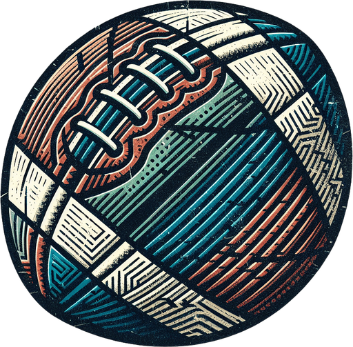 Football.
Single Game Texture. In-Game asset. 2d. Blank background. High contrast. No shadows.