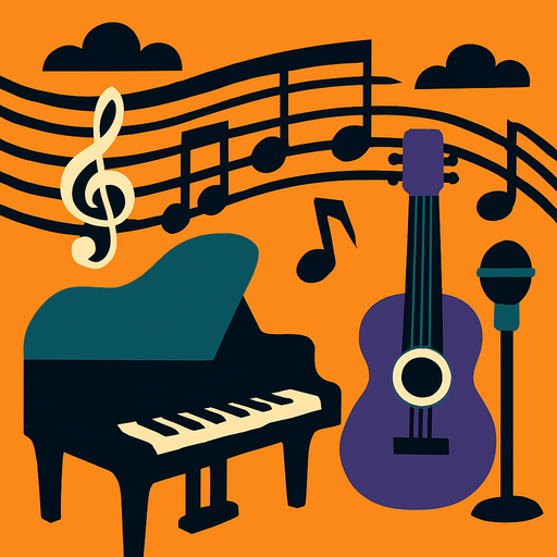 Music back ground.
In-Game asset.  2d.  High contrast.  No shadows