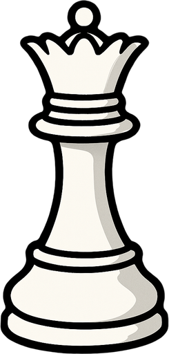 White Queen Chess.
In-Game asset.  2d.  High contrast.  No shadows