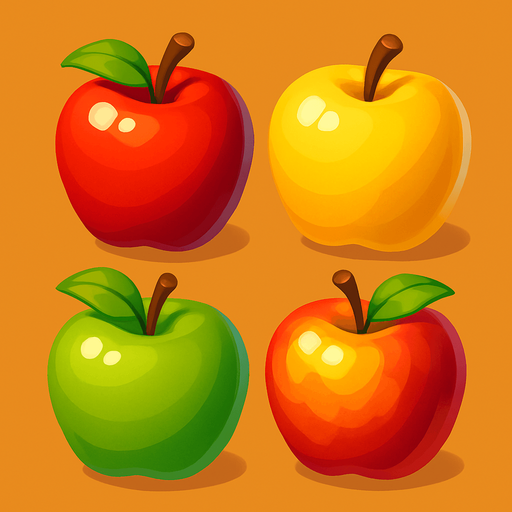 Pack of different Apples, 3D Apples, without black lines around it!
In-Game asset.  High contrast.  No shadows. 3D