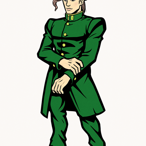 Kakyoin cuerpo completo jojo's.
In-Game asset.  2d.  High contrast.  No shadows