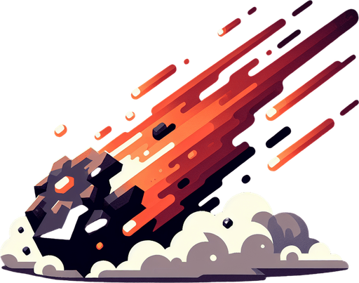 yanan gök taşı.
Single Game Texture. In-Game asset. 2d. Blank background. High contrast. No shadows.