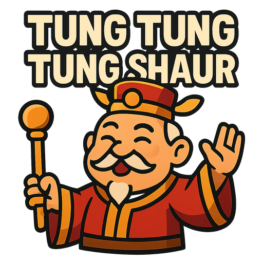 tung tung tung shaur meme.
In-Game asset.  2d.  High contrast.  No shadows