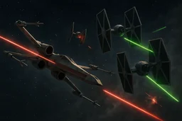 X-Wing battle