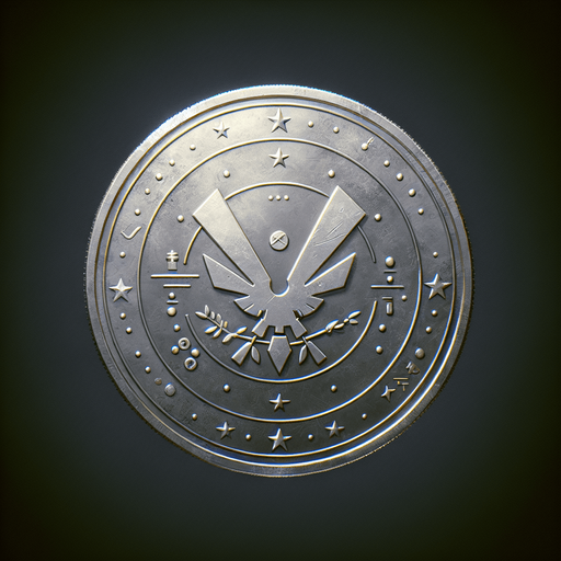 moneda de silver.
Single Game Texture.  In-Game asset.  2d.  Blank background.  High contrast.  No shadows