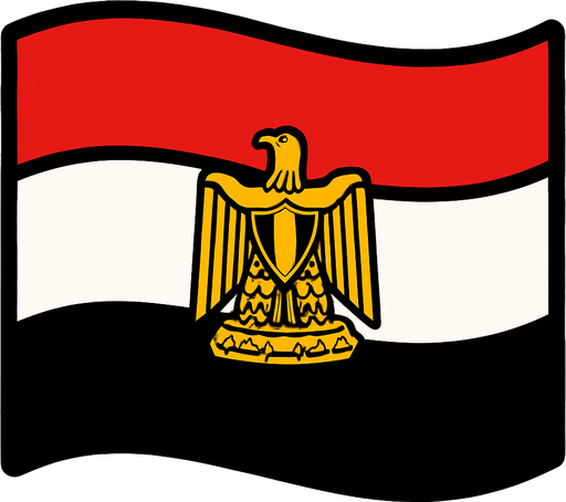 egypt flag.
In-Game asset.  2d.  High contrast.  No shadows