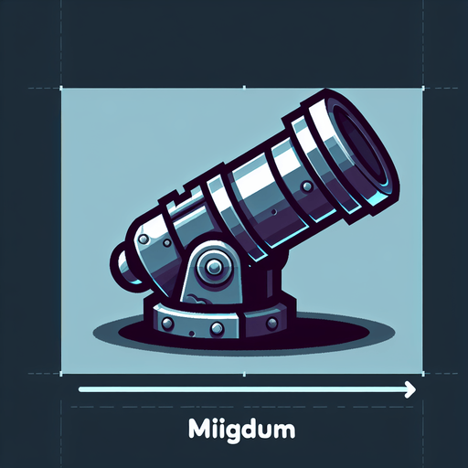 Type: 2D sprite (top-down or side view).
Style: Cartoonish or futuristic metallic cannon.
Animation: Slight recoil effect when shooting.
Size: Medium (fits at the bottom of the screen)..
Single Game Texture.  In-Game asset.  2d.  Blank background.  High contrast.  No shadows