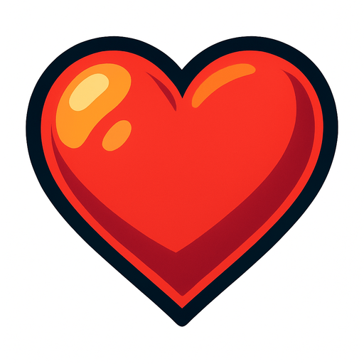 Heart.
In-Game asset.  High contrast.  No shadows