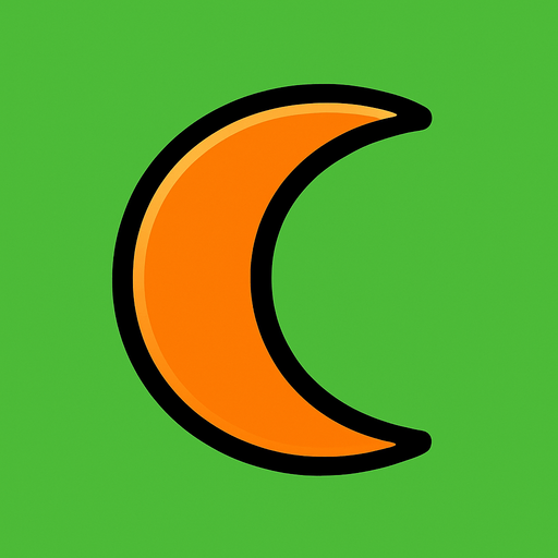 Survivor.io style 2D half-moon orange boomerang made by HABBY PTE. LTD.
In-Game asset.  2d.  High contrast.  No shadows