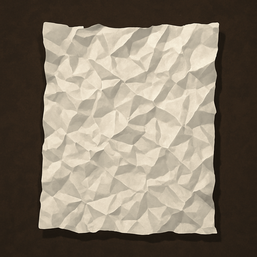 crumpled white paper.
In-Game asset.  2d