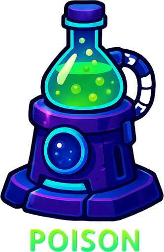 poison tower space galaxy theme tower defense game, advanced base level tower.
In-Game asset.  2d.  High contrast.  No shadows