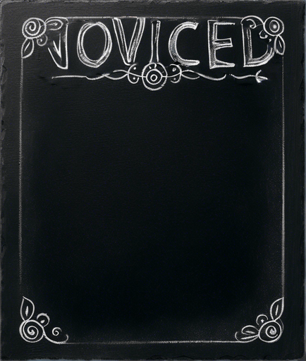 Text "NOVICE BLEND" in chalk, handwritten