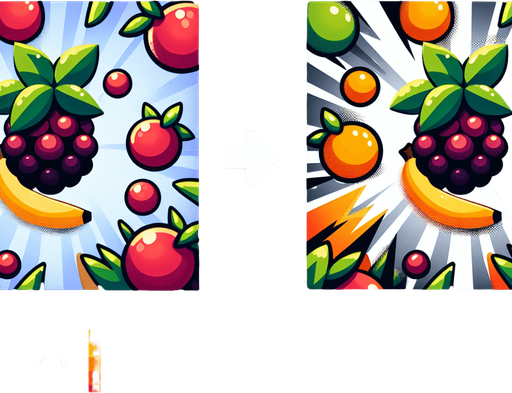 powerup frenzy used in fruit ninja game.
Single Game Texture.  In-Game asset.  2d.  Blank background.  High contrast.  No shadows