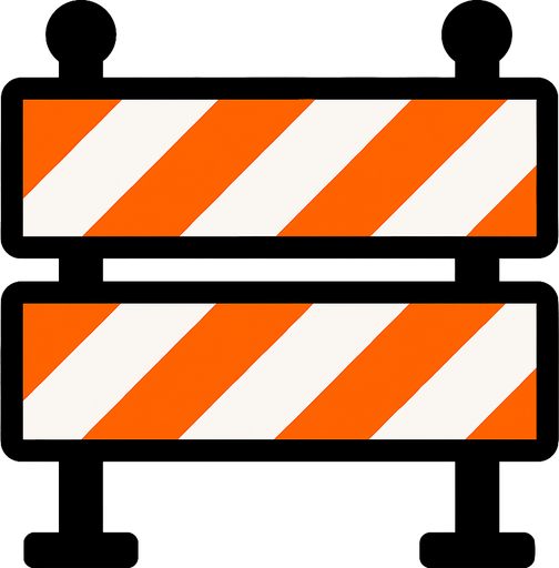 Barrier.
In-Game asset.  2d.  High contrast.  No shadows