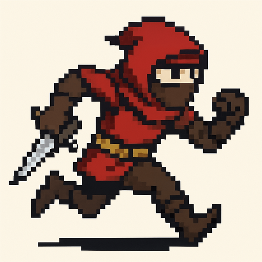 orta çağ hızlı düşman pixel art.
In-Game asset.  2d.  High contrast.  No shadows