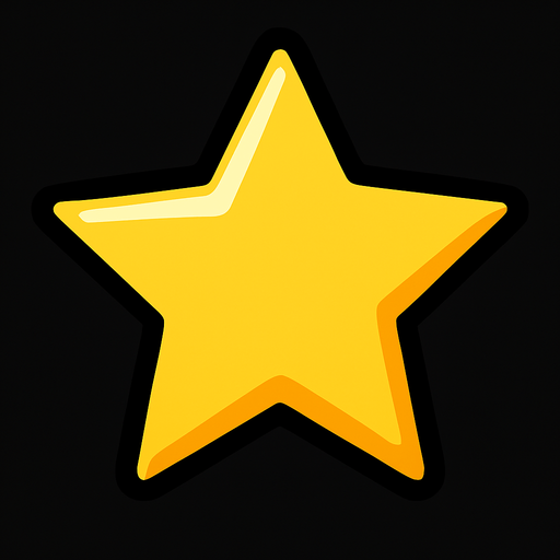 a star ⭐.
In-Game asset.  2d.  High contrast.  No shadows