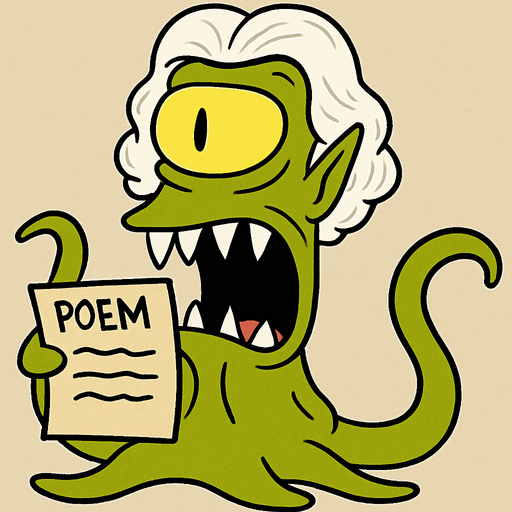 Make my character have White Classical hair and make him hold a poem