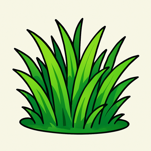 green grass 2d.
In-Game asset.  2d.  High contrast.  No shadows