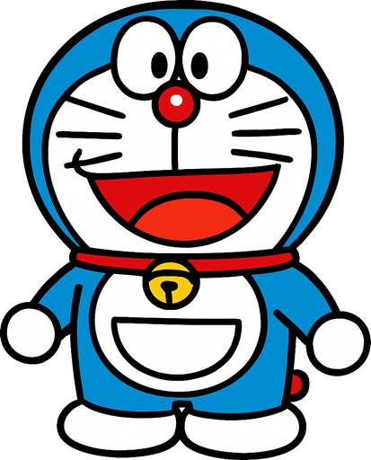 Doraemon full budy.
In-Game asset.  2d.  High contrast.  No shadows