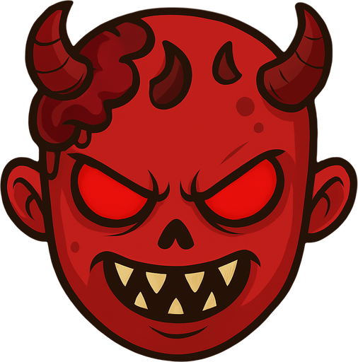 Hake his skin red and add horns