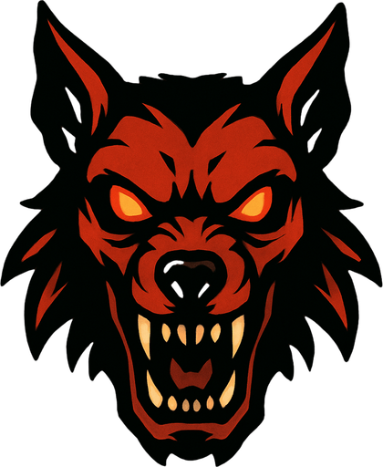2d mysterious and scary hellhound character's head.
In-Game asset.  2d.  High contrast.  No shadows