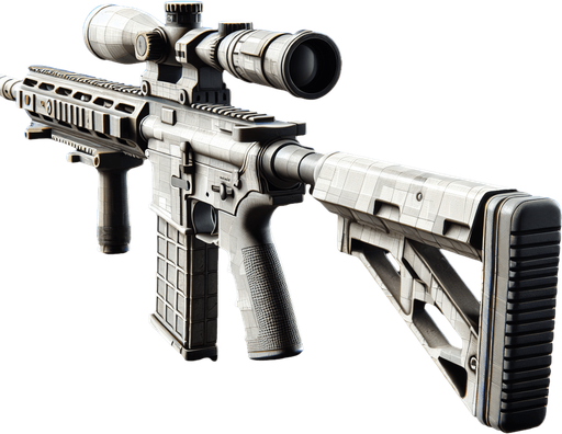 a gun awm facing up side.
Single Game Texture. In-Game asset. 2d. Blank background. High contrast. No shadows.