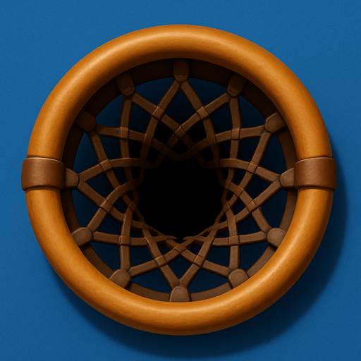 3D Billiard circle pocket web from top.
In-Game asset.  High contrast.  No shadows. 3D