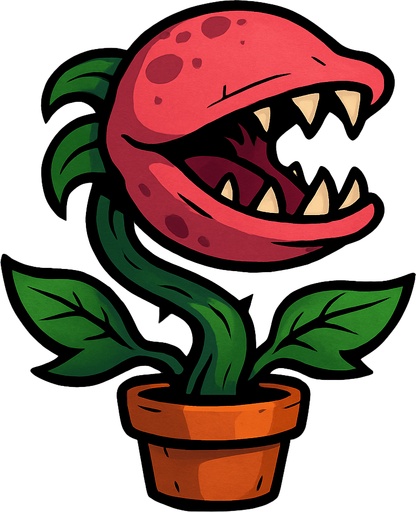 A background, this picture of a flash eating plant Not eating flesh at least not yet.
In-Game asset.  2d.  High contrast.  No shadows