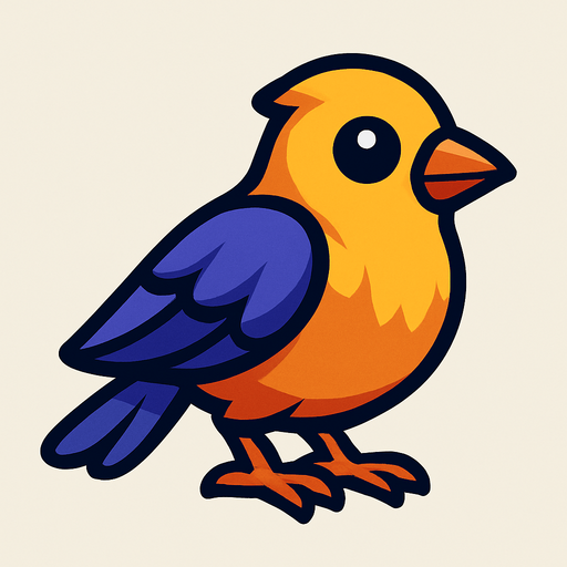 bird.
In-Game asset.  2d.  High contrast.  No shadows
