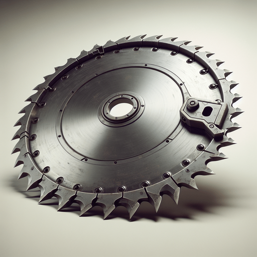 a roundsaw.
In-Game asset. Blank background. High contrast.