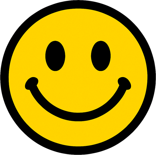 Yellow smiley ball.
In-Game asset.  2d.  High contrast.  No shadows