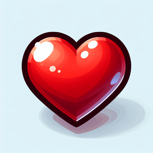 Single cartoon extra life heart. No drop shadows.
Single Game Texture. In-Game asset. 2d. Blank background. High contrast. No shadows.