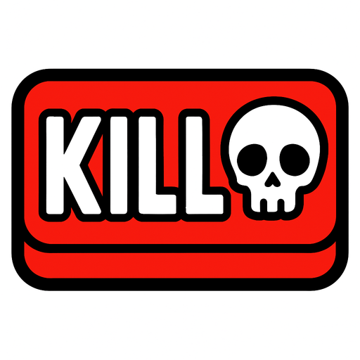 Kill button.
In-Game asset.  2d.  High contrast.  No shadows