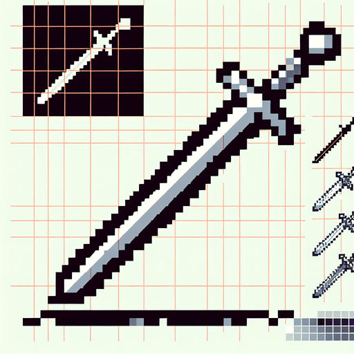 A thin crude sword, no pommel. 8 bit pixel art..
Single Game Texture.  In-Game asset.  2d.  Blank background.  High contrast.  No shadows
