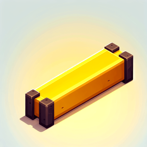 Yellow bar.
Single Game Texture.  In-Game asset.  2d.  Blank background.  High contrast.  No shadows