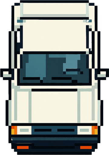 pixel art tofaş bird's eye view.
In-Game asset.  2d.  High contrast.  No shadows