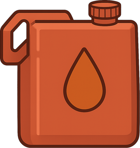 benzin bidonu. No background. Transparent background. Blank background. No shadows. 2d. In-Game asset. flat