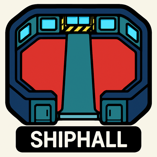 shiphall among us.
In-Game asset.  2d.  High contrast.  No shadows