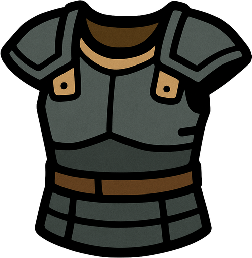 Basic armor.
In-Game asset.  2d.  High contrast.  No shadows