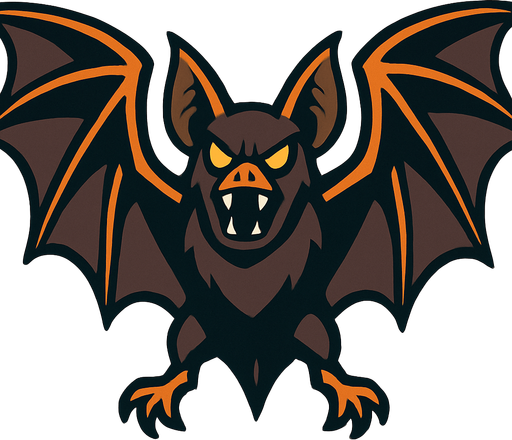Giant bat.
In-Game asset.  2d.  High contrast.  No shadows