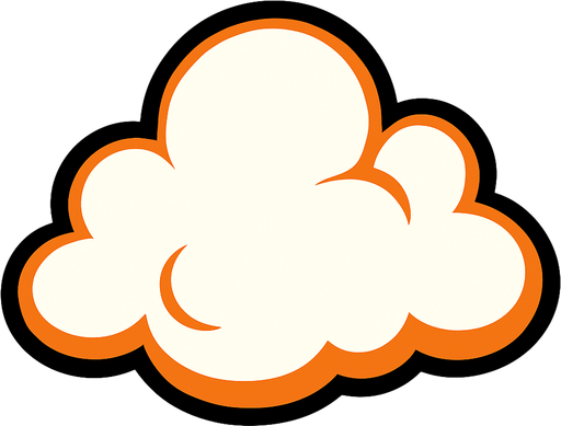 cloud.
In-Game asset.  2d.  High contrast.  No shadows