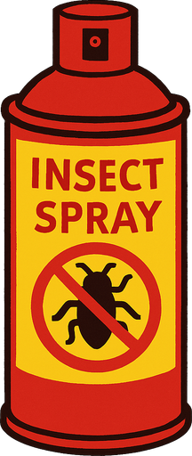 tube de spray anti insectes.
In-Game asset.  2d.  High contrast.  No shadows