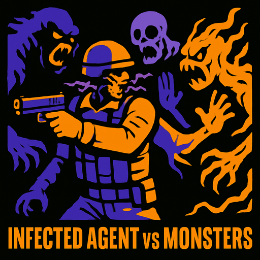 INFECTED AGENT VS MONSTERS.
In-Game asset.  2d.  High contrast.  No shadows
