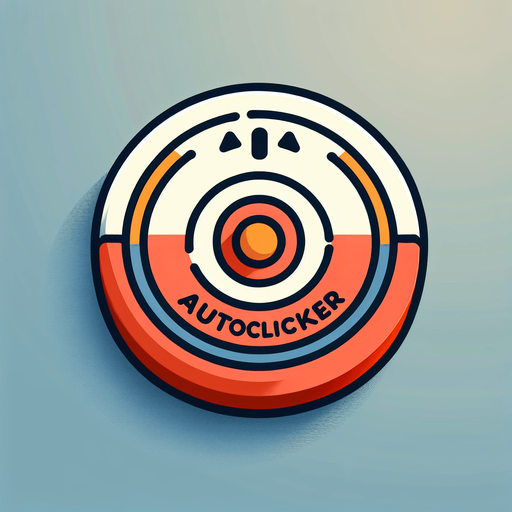 a button saying 'autoclicker'.
In-Game asset. 2d. Blank background. High contrast.
