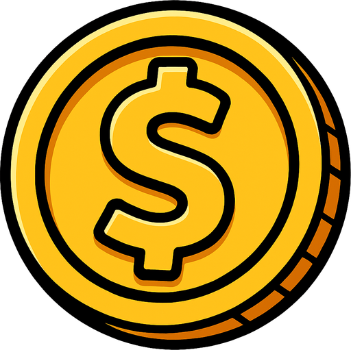 coin.
In-Game asset.  2d.  High contrast.  No shadows