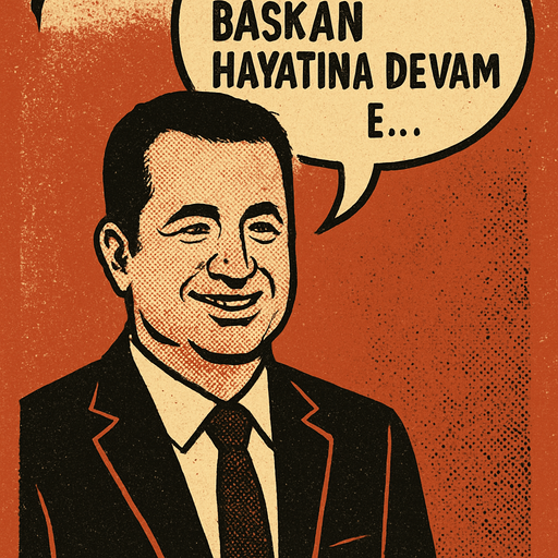 Bir iş adamı karakteri oluştur , Acun ılıcalıya benzesin karakter. Karakterin  üstünde konuşma balonuna benzer bir balon olsun. Bu balonun içinde "Eğer seçilemezsek başkan hayatına devam e..." yazsın . Görsel Retro temada olsun !.
In-Game asset.  2d.  High contrast.  No shadows