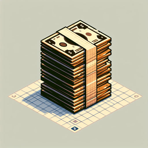 A stack of money.
Single Game Texture. In-Game asset. 2d. Blank background. High contrast. No shadows.
