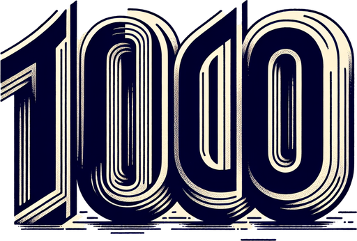 the number 1000.
put it on the right side.