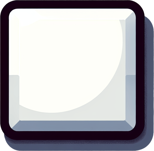 White square with small shade. 2d..
Single Game Texture. In-Game asset. 2d. Blank background. High contrast. No shadows.