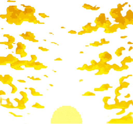 Golden heaven sky, shimmering gold clouds, divine atmosphere, bright yellow-gold gradient, epic finale background, 2D pixel art.
In-Game asset.  2d.  High contrast.  No shadows